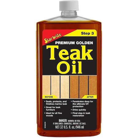 Star Brite 32 oz 085132 Step 3 Premium Golden Teak Oil ST380474